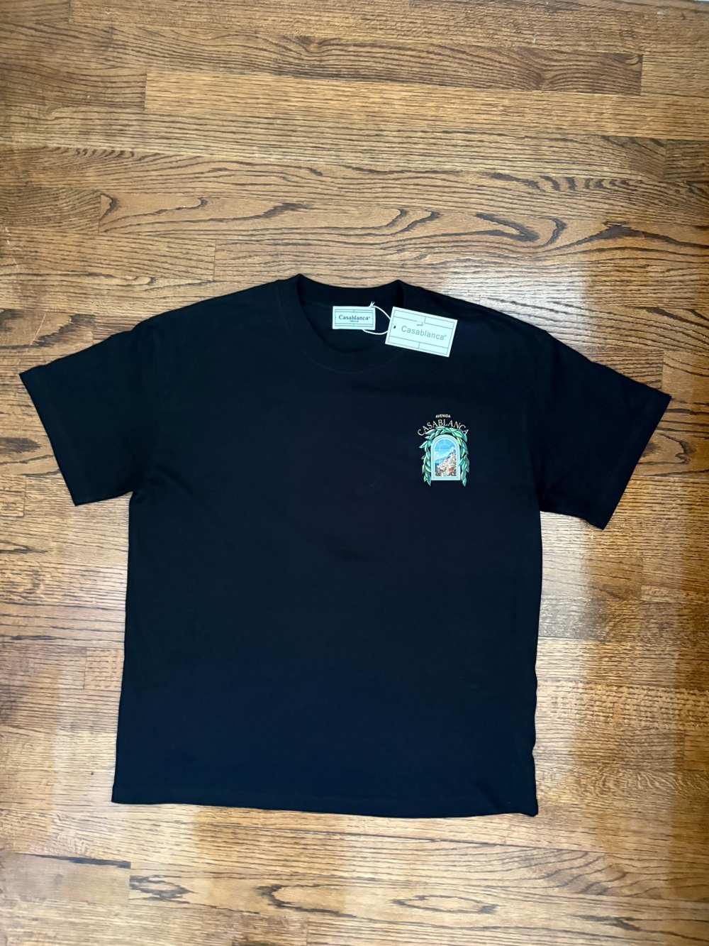 CASABLANCA Black Logo T- shirt Men’s Size L - new with tags